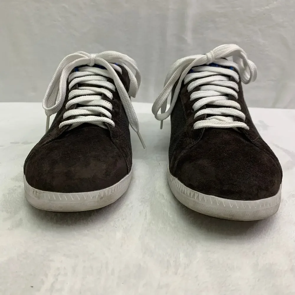 Lacoste Mens Sz 9.5 Graduate 3 K79 Sneakers Gray Blue Leather Lace Up Shoes